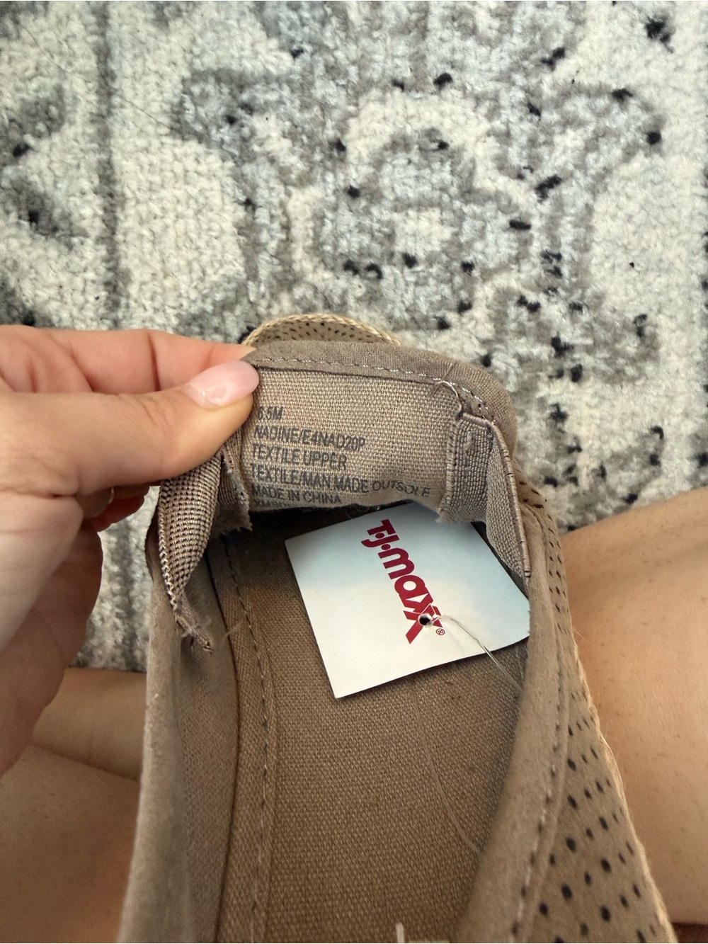 Espirit Nadine Taupe Perforated Slip-On Espadrilles - Picture 5 of 5